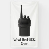 Wat de Fu*k over grappige Walkie Talkie icoon Spandoek (Verticaal)