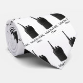 Wat de Fu*k over grappige Walkie Talkie icoon Stropdas (Opgerold)