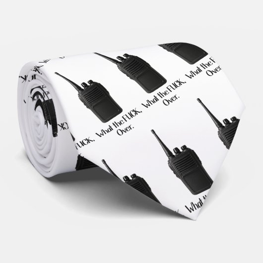 Wat de Fu*k over grappige Walkie Talkie icoon Stropdas (Opgerold)