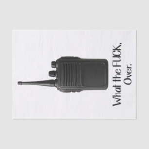 Wat de Fu*k over grappige Walkie Talkie icoon Tissuepapier