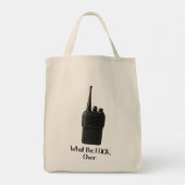 Wat de Fu*k over grappige Walkie Talkie icoon Tote Bag (Achterkant)