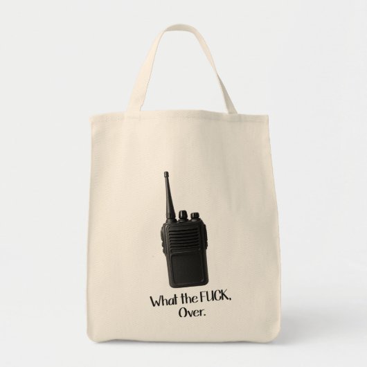 Wat de Fu*k over grappige Walkie Talkie icoon Tote Bag (Voorkant)