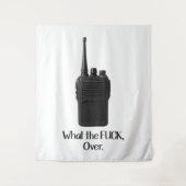 Wat de Fu*k over grappige Walkie Talkie icoon Wandkleed (Voorkant)