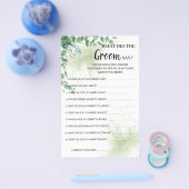 Wat de Groom zegt de Kaart van het Spel van de Gro (Enkel)