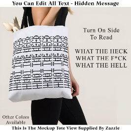 Wat De Heck Bewerkbaar Verborgen Bericht 153BW Jar Tote Bag