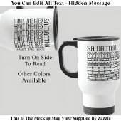 Wat de Heck bewerkbare verborgen bericht 153BW Sla Reisbeker