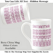 Wat de Heck bewerkbare verborgen bericht 153PW Sla Porselein Kop