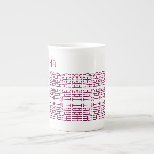 Wat de Heck bewerkbare verborgen bericht 153PW Sla Porselein Kop (Voorkant)