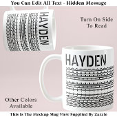 Wat de Heck & Name Verborgen Bericht 137BW Grappig Koffiemok