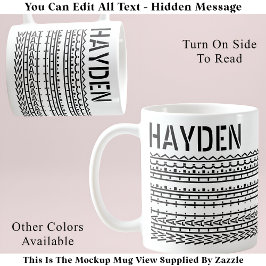 Wat de Heck & Name Verborgen Bericht 137BW Grappig Koffiemok