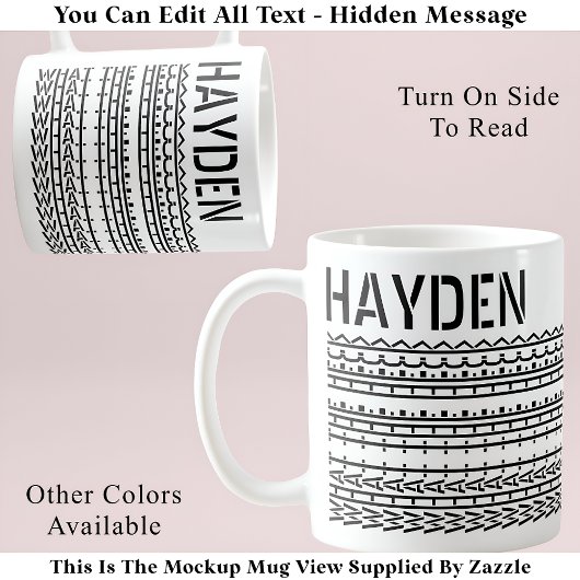 Wat de Heck & Name Verborgen Bericht 137BW Grappig Koffiemok