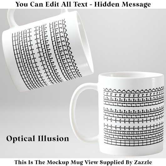 Wat de Heck Verborgen Bericht 132BW Grappig Quote Koffiemok