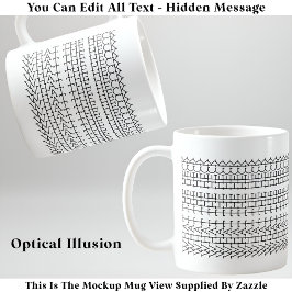 Wat de Heck Verborgen Bericht 133BW Grappig Custom Koffiemok