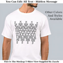 Wat de Heck Verborgen Bericht 142BW Modern Trendy T-shirt
