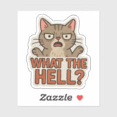 Wat de hel ? grappige kat sticker (Vel)