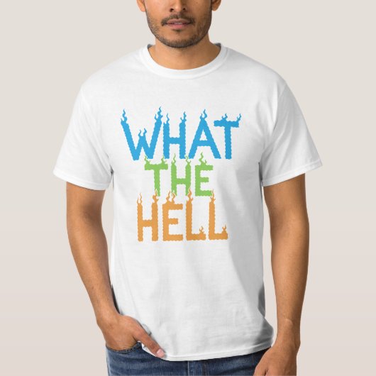 Wat De Hel Vlamtypografie T-shirt (Voorkant)