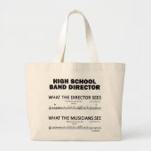 Wat de High School Band ziet Grote Tote Bag (Voorkant)