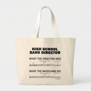 Wat de High School Band ziet Grote Tote Bag