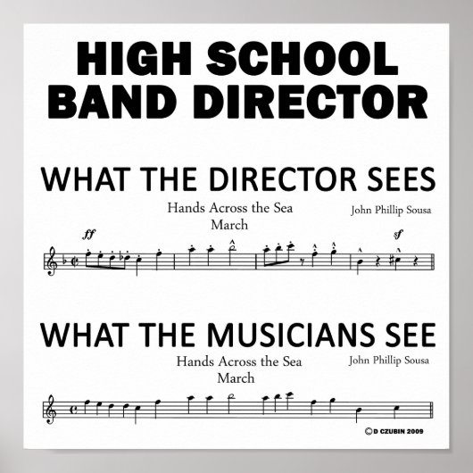 Wat de High School Band ziet Poster (Voorkant)