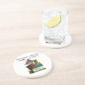 Wat de Humor van de Pensionering is Zandsteen Onderzetter (Zijkant)