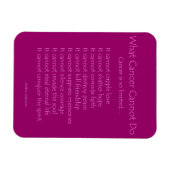Wat de Kanker niet Magnet van het Gedicht (Roze Te Magneet (Horizontaal)