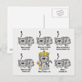 Wat de kat grappig vindt briefkaart (Voorkant / Achterkant)