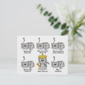 Wat de kat grappig vindt briefkaart (Staand voorkant)