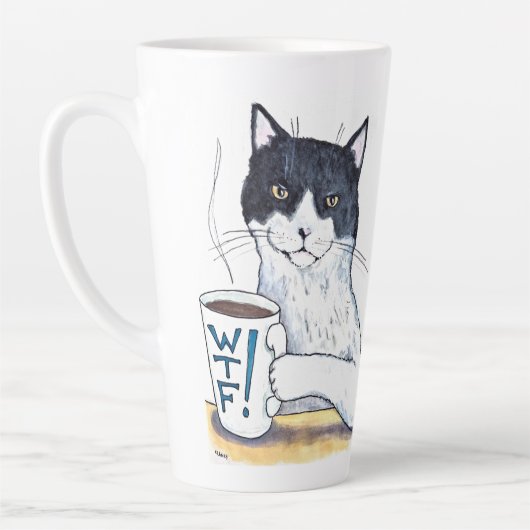 Wat De Kat! Latte Mok (Links)