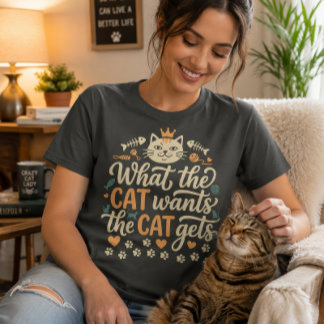 Wat de Kat Wil Krijgt de Kat Grappige Kattenliefhe T-shirt