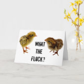Wat de kudde?, Baby Quail Chick Kaart (Gele Bloem)
