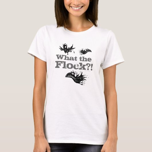 Wat de kudde? Funny Crow T-shirt (Voorkant)