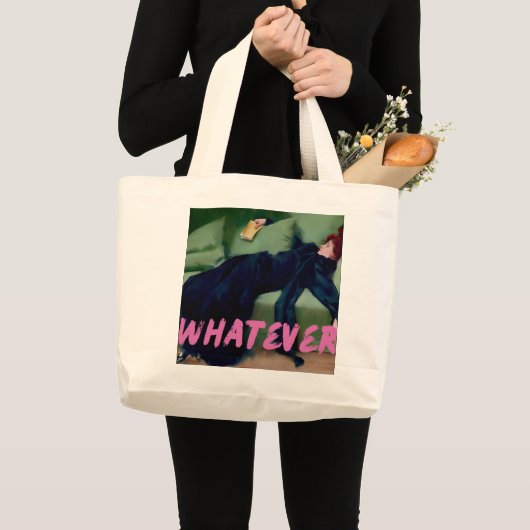Wat de kunst ook veranderde, grappig grote tote bag (Voorkant (product))