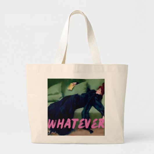Wat de kunst ook veranderde, grappig grote tote bag (Voorkant)