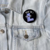 Wat de L Funny Letter L Pun Dark BG Ronde Button 5,7 Cm (In situ)