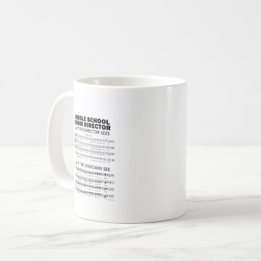 Wat de middelbare schoolkoor ziet koffiemok (Voorkant links)