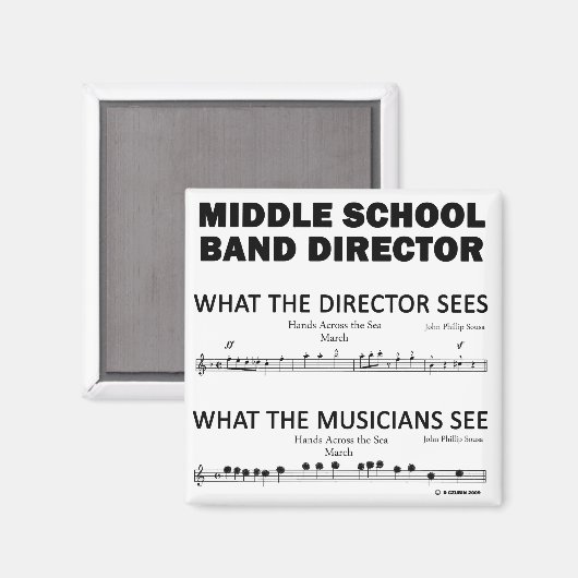 Wat de middelste school ziet magneet (Voorkant / Achterkant)