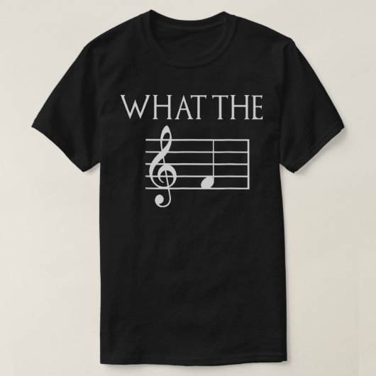 Wat de muzieknotitie van de F T-shirt (Design voorkant)