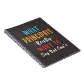 wat de principaal echt wil zeggen , maar geen kant notitieboek (Rechterzijde)