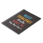 wat de principaal echt wil zeggen , maar geen kant notitieboek (Linkerzijde)