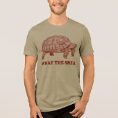 Wat De Schelp Grappige Schildpad Pun Tri-Blend Shirt (Voorkant)