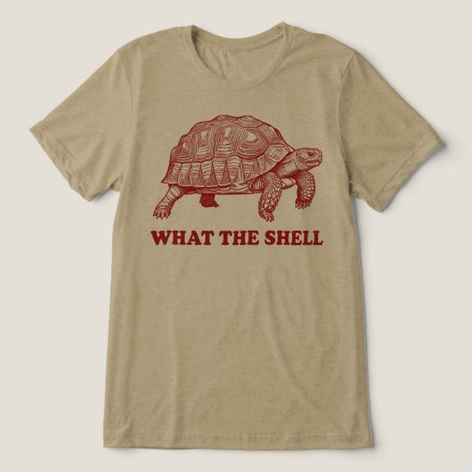 Wat De Schelp Grappige Schildpad Pun Tri-Blend Shirt (Design voorkant)
