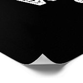 Wat de Shell Funny Zee Shell Pun Dark BG Poster (Hoek)