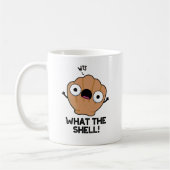 Wat de Shell Funny Zee Shell Pun Koffiemok (Links)