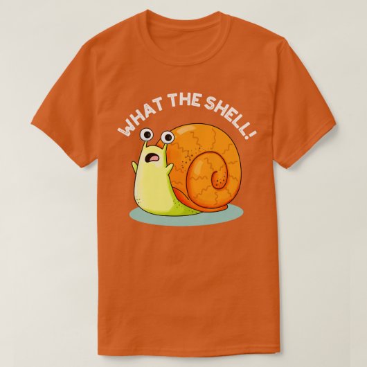 Wat de Shell Schattigee slakkenwoordspeling T-shirt (Design voorkant)
