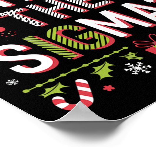 Wat de Sigma Grappige Kerstman Gen Alpha X-mas Poster (Hoek)