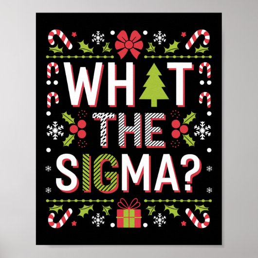 Wat de Sigma Grappige Kerstman Gen Alpha X-mas Poster (Voorkant)