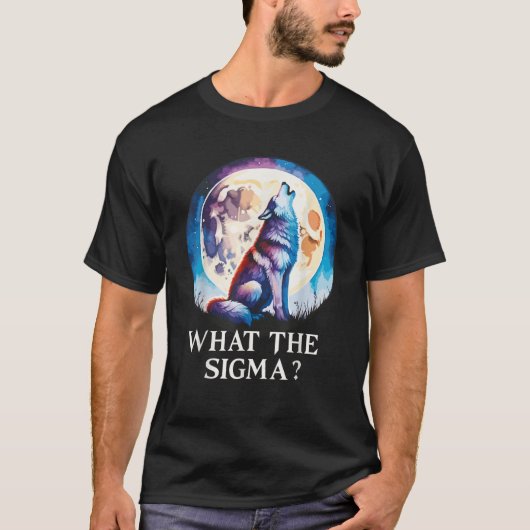 Wat De Sigma Mannen Cool Grappige Meme Alpha Wolf  T-shirt (Voorkant)