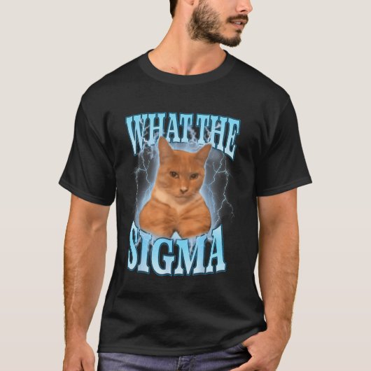 Wat De Sigma Meme Kat T-shirt (Voorkant)