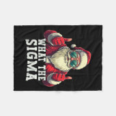 Wat de Sigma Santa Grappige Kerstmeme Xmas Riz Fleece Deken (Voorkant (Horizontaal))