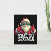 Wat de Sigma Santa Grappige Kerstmeme Xmas Riz Kaart (Voorkant)